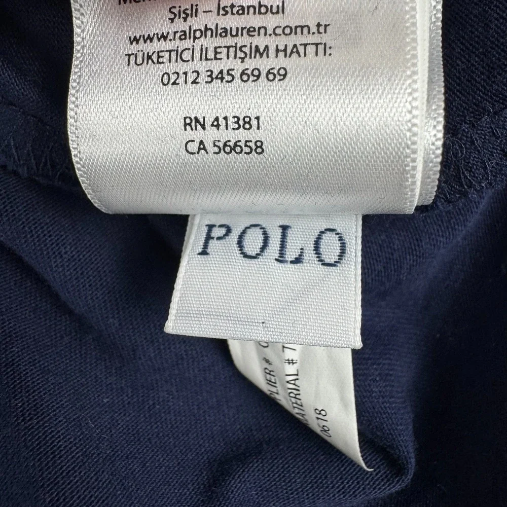 Polo Ralph Lauren Big Pony T-Shirt Long Sleeve Cotton Blue Mens Medium M